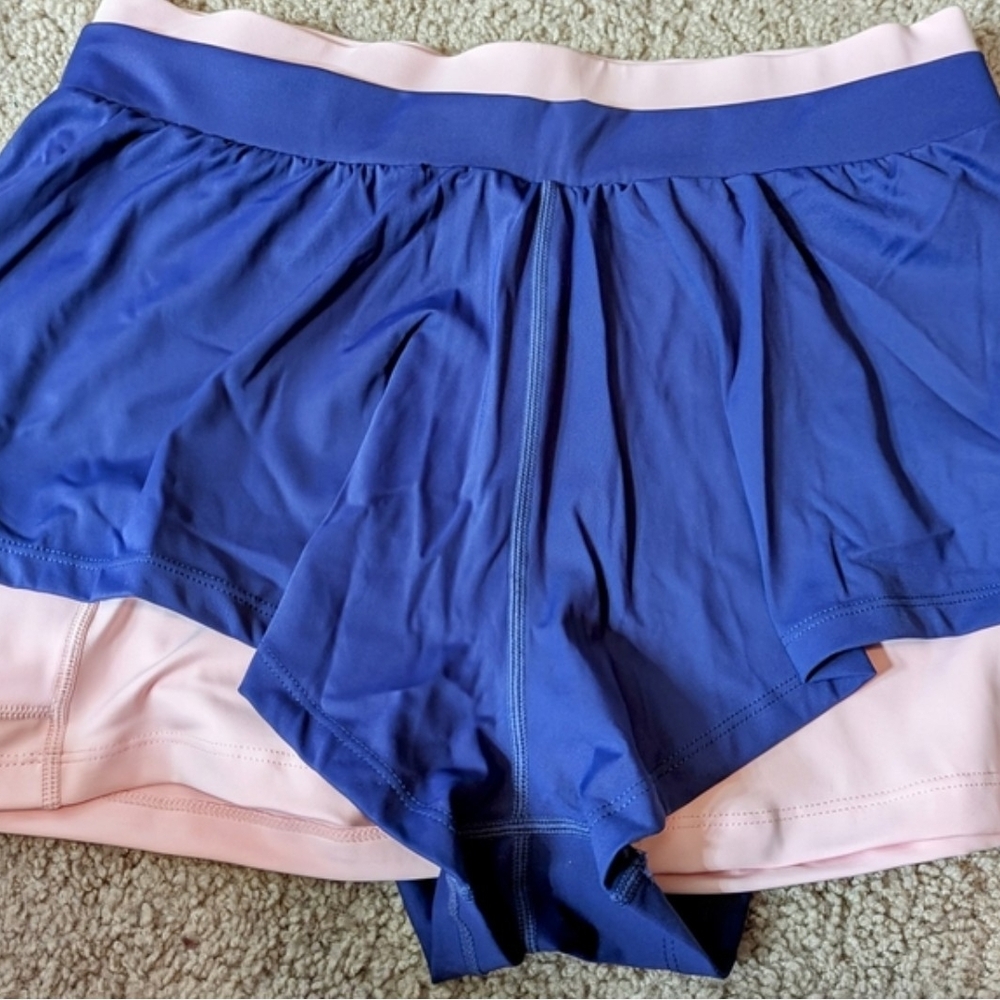 Blue and Pink Athletic Shorts By exPNTL Athletics